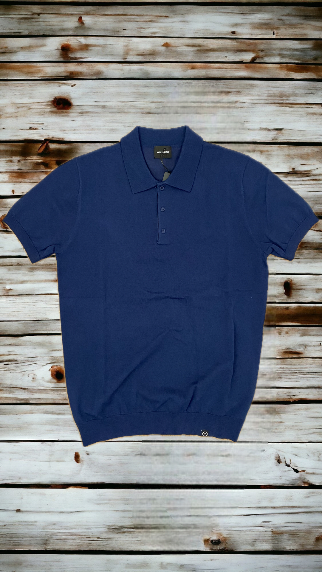 Polo in viscosa BLU NAVY MV-006 TELAMIRA SS24