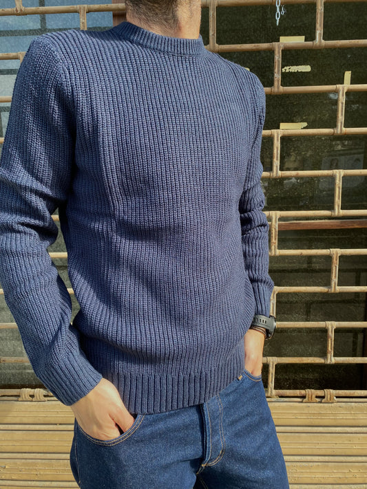 Maglione girocollo c/inglese Blu MV-032 A/W 25