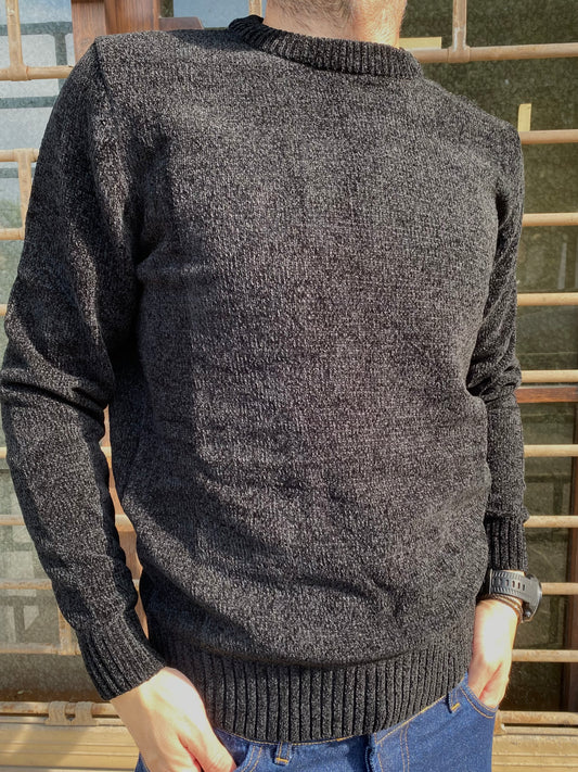 Maglione Ciniglia Nero MV-015 A/W 25