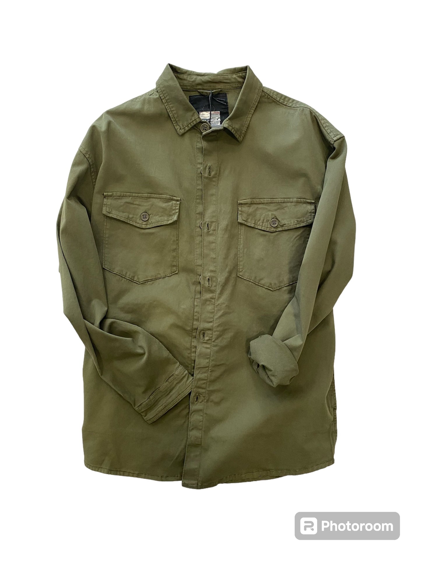 Camicia Over verde militare TELAMIRA SS24